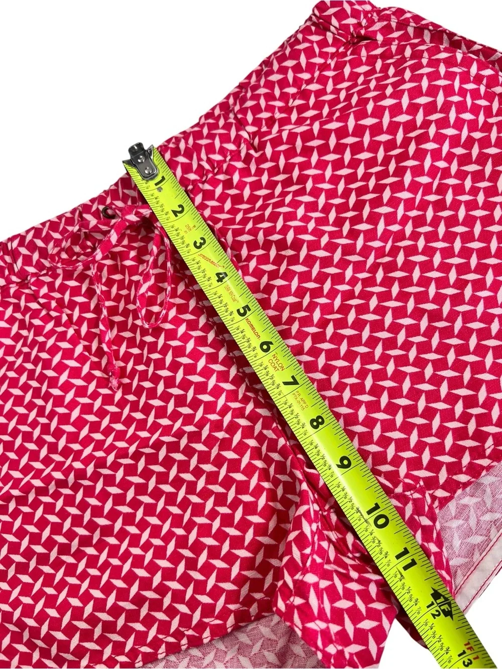 J. Crew Pink Geometric Print Linen Shorts